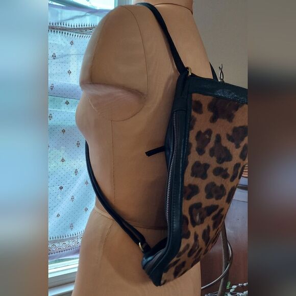 Pony Hair Leather Purse Conversion Shoulder Bag & Back Pack - Picture 2 of 16